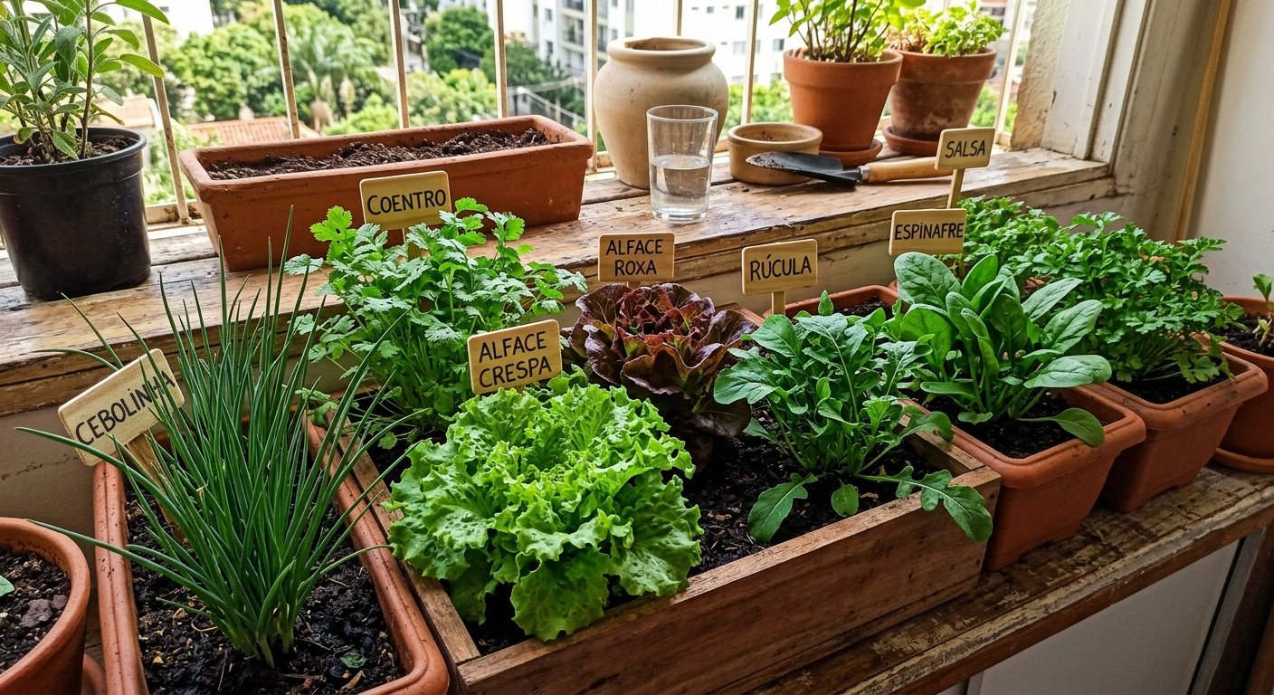 7 hortaliças de crescimento rápido para plantar em jardineiras pequenas